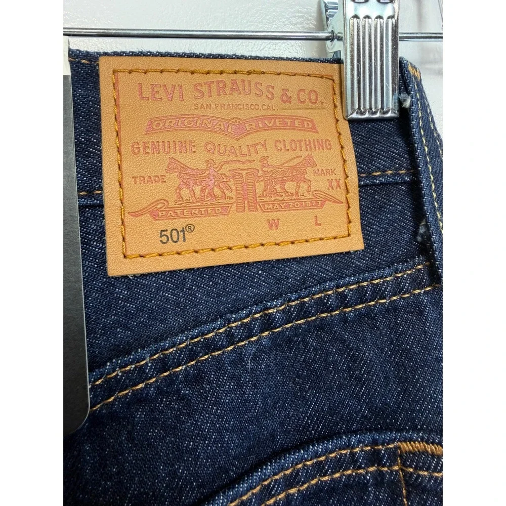 Levis 501 Original Dark Wash Straight Leg Button Fly Jeans 30x30 (EE32)NEW